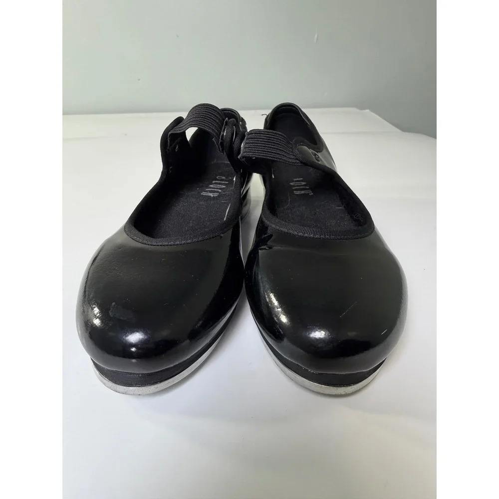 Bloch Kids Black Patent Techno Tap Mary Jane Dance Shoes Size 1W Youth‎